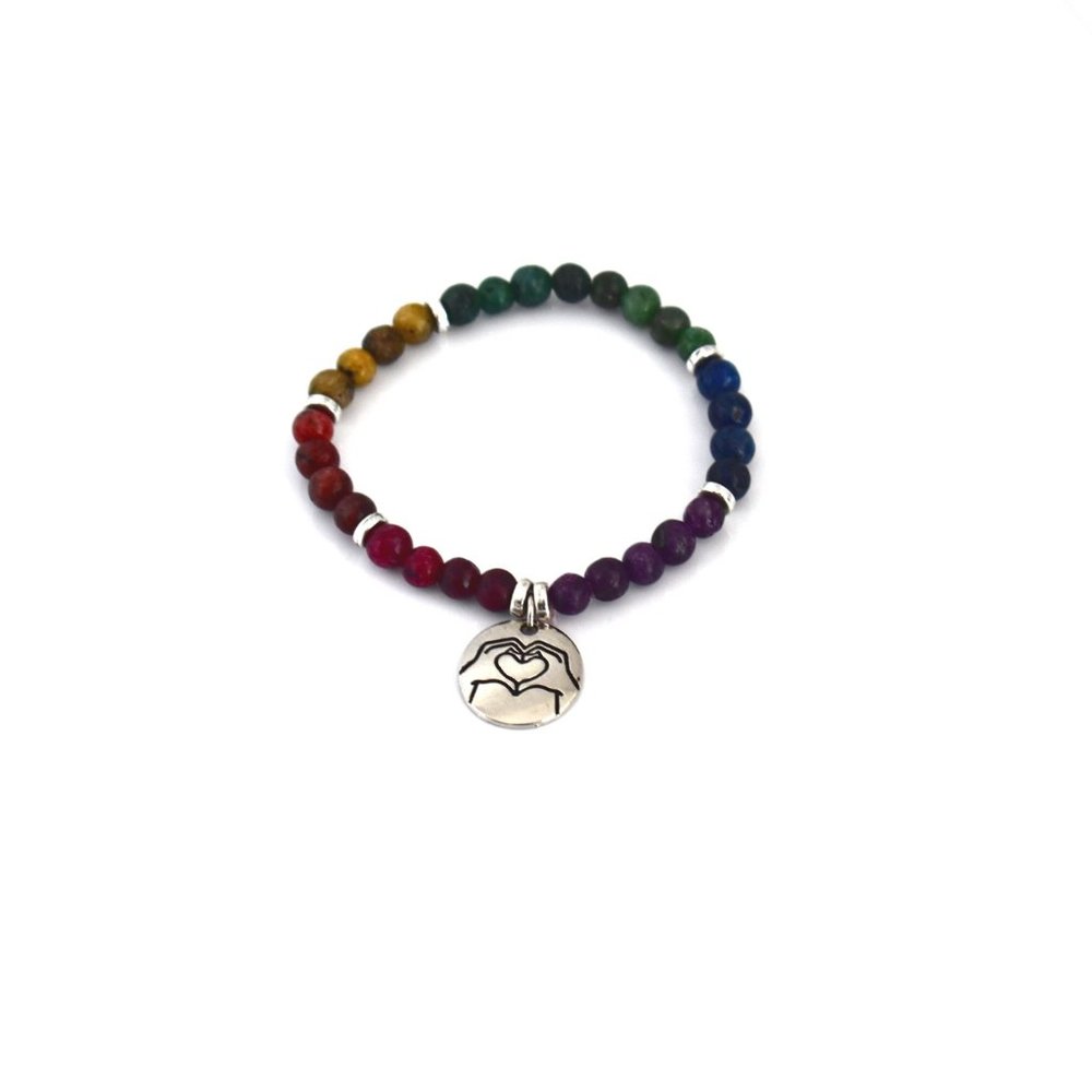 LOVE Wins Rainbow Stone Bracelet
